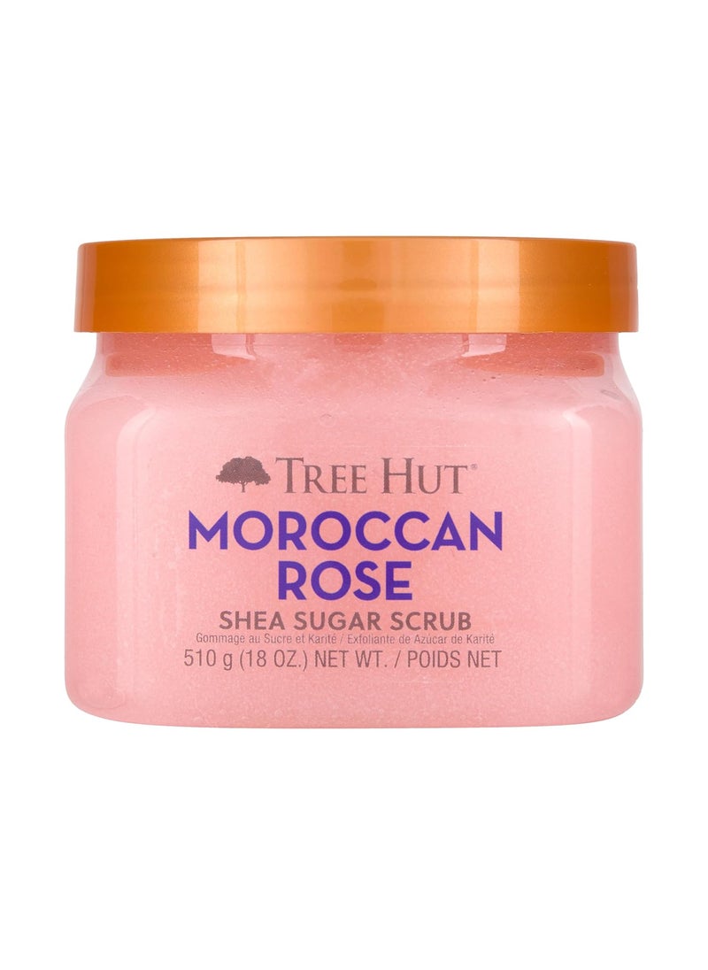 Tree Hut Tree Hut Moroccan Rose Shea Sugar Scrub  Exfoliating Body Scrub Removes Dead Dry Skin for a Soft  Hydrated Feel  Nourishing Essential Body Care  18 fl oz 