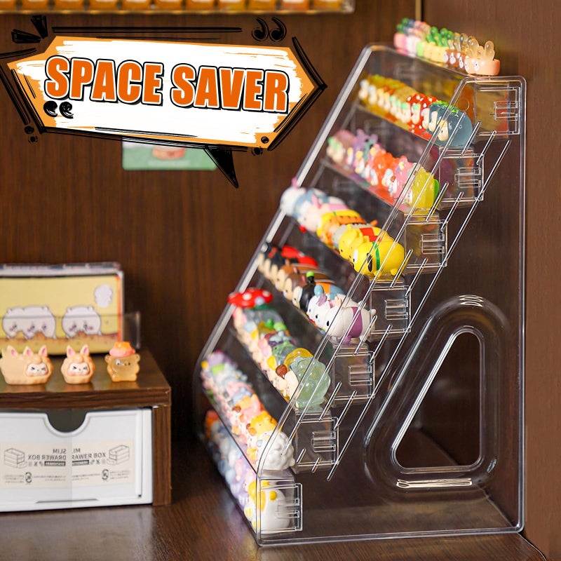 tutata Clear Display Shelf for Funko Bitty Pop! Mini Collectible Toys Display Shelf Compactable with Doorables-7 Layers - Image 3