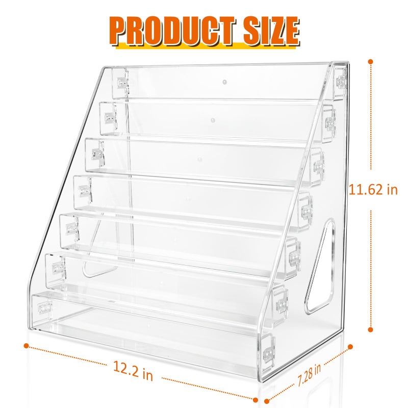 tutata Clear Display Shelf for Funko Bitty Pop! Mini Collectible Toys Display Shelf Compactable with Doorables-7 Layers - Image 2