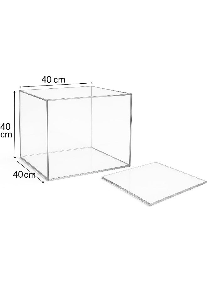 Horoof Home Horoof Home® Clear Acrylic Display Case with White Base  - Image 2