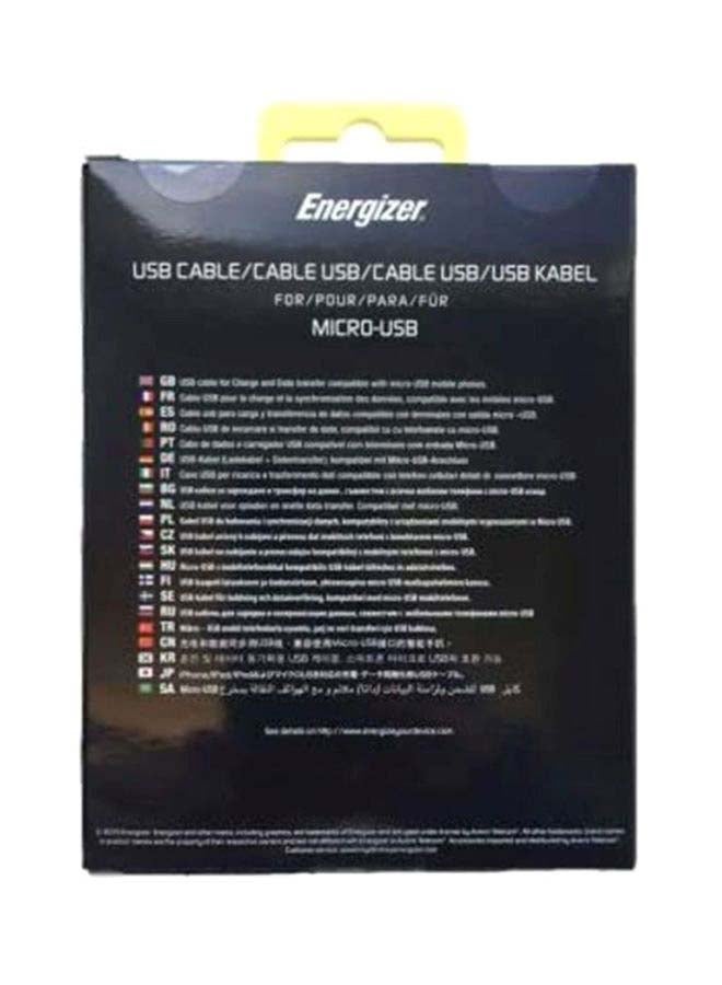 Energizer HighTech micro-USB Charging Cable, Data Sync, Pocket Size Yellow - Image 3
