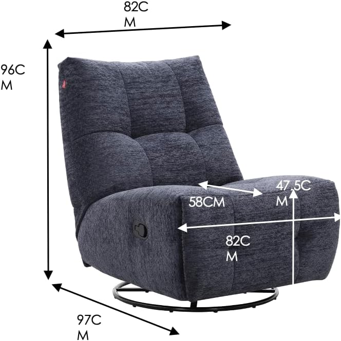 Altis Recliner Chair (Navy) | ALTIS Recliner Chair - Image 3
