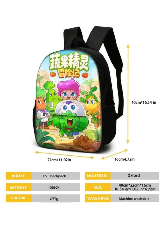 Cartoon three-piece schoolbag with front pocket - 454  - Image 5