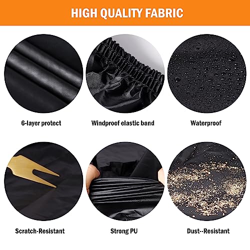 Migaven Waterproof Car Cover for Jeep Wrangler 2 Door 1987-2023 JK JL CJ YJ TJ Outdoor Sun Rain Snow Hail Protection with Driver Door Zipper - Image 3