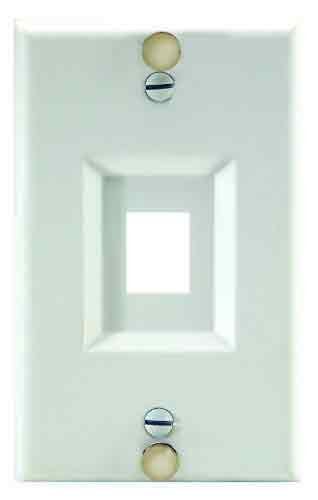 Legrand - OnQ 1 Port Keystone Single Gang Wall Plate, Stainless Steel Wall Plate, 1 Gang Keystone Wall Plate Supports 1 Keystone Insert, Stainless Steel, WP3467SS