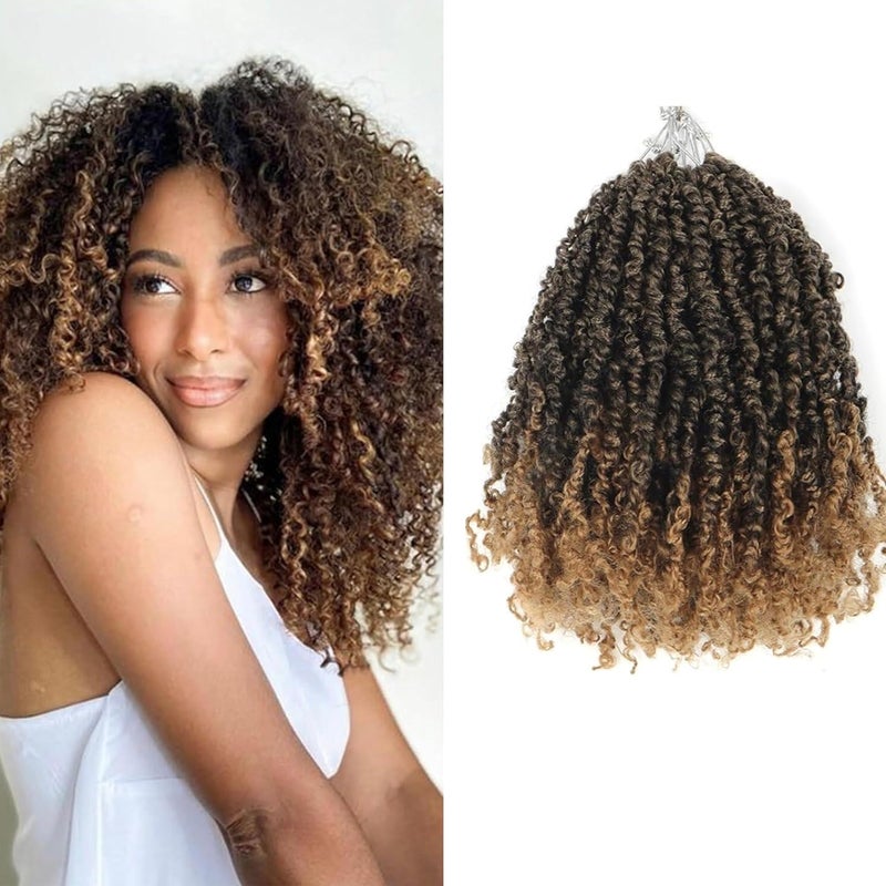 datanala Yanky Twists Crochet Braiding Hair 10 Inch 9 Packs Micro Spring Twists Crochet Hair Pre-looped Curly Crochet Braids Hair Extensions for Women (T27#, 10inch) - Image 1
