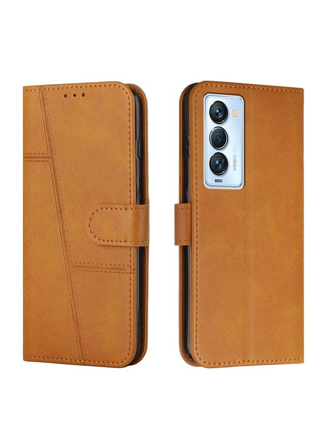 إيروريكس جراب لهاتف Tecno Camon 18 Premier مصنوع من جلد العجل مع مشبك - Image 1