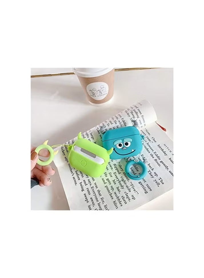 حافظة AirPods Pro الواقية من السيليكون لحافظة AirPods، غطاء لطيف ومضحك من الرسوم المتحركة للفتيات والأولاد والنساء لسماعات AirPods Pro مع سلسلة مفاتيح - Image 2