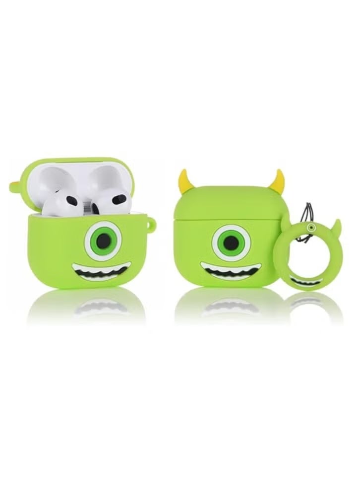 حافظة AirPods Pro الواقية من السيليكون لحافظة AirPods، غطاء لطيف ومضحك من الرسوم المتحركة للفتيات والأولاد والنساء لسماعات AirPods Pro مع سلسلة مفاتيح - Image 3