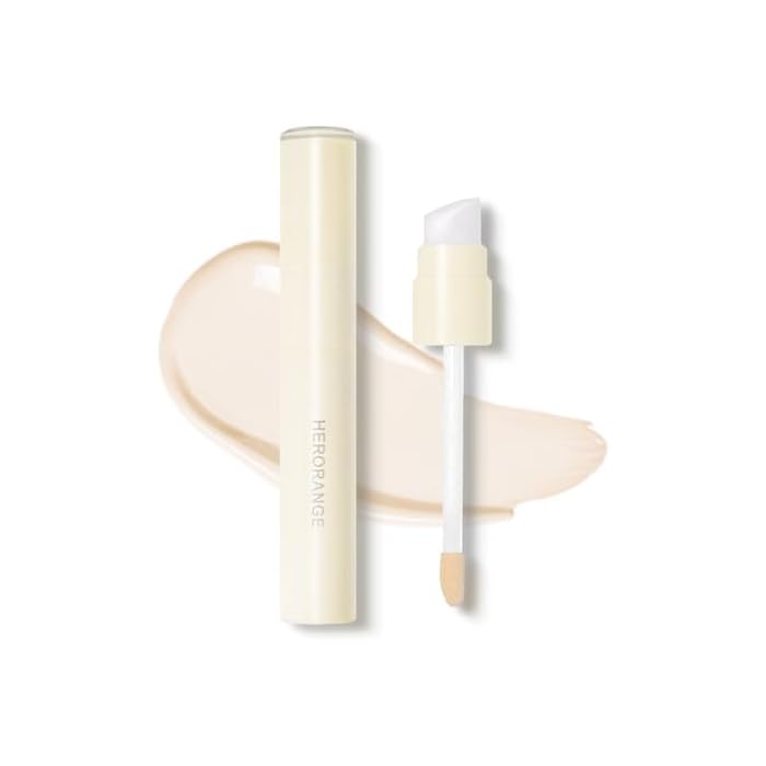 Liquid Concealer Highlighter Makeup, Matte Face Eye Highlight for Cool Toned, Lightweight Moisturizing Waterproof, Long Lasting Cream Contour Sitck with Brush Vegan & Cruelty-Free#02 Warm Beige White