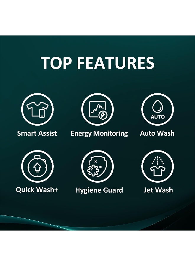 Hisense, 9 kg, Washing Machine, Inverter, 15 Programs, Grey, WF3S9043BT WF3S9043BT black - Image 4