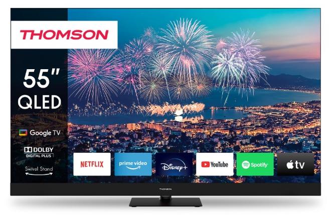 Thomson 55 Inch QLED 4K UHD Smart Google TV – Built-in Receiver – LE-55VS3Q - Image 1
