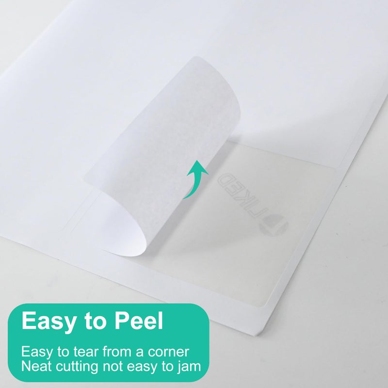L LIKED 3-1/3" x 4" Shipping Labels 30 Sheets, Total 180 Printable White Sticker Labels, Laser/Inkjet Printing - Matte - Image 5