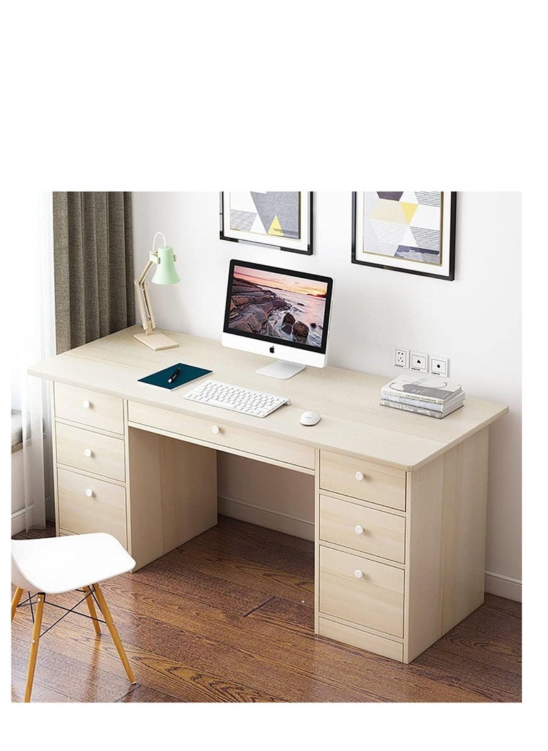 Generic - Computer Desk, Writing Desk with Drawers, Home Office Study Desk, Computer Table Work Desk Corner Desk (A130S) - Image 1