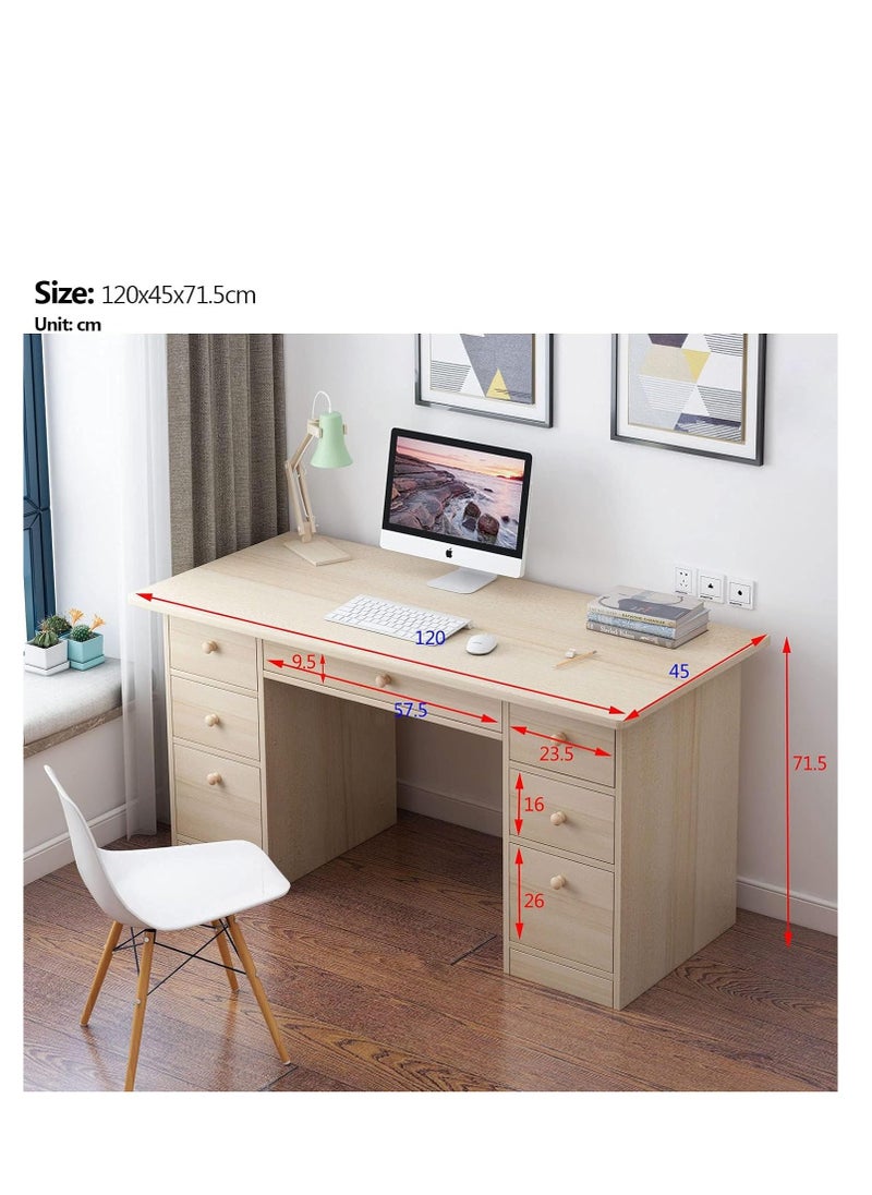 Generic - Computer Desk, Writing Desk with Drawers, Home Office Study Desk, Computer Table Work Desk Corner Desk (A130S) - Image 1
