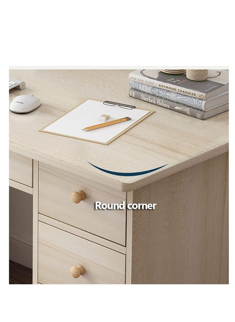 Generic - Computer Desk, Writing Desk with Drawers, Home Office Study Desk, Computer Table Work Desk Corner Desk (A130S) - Image 1