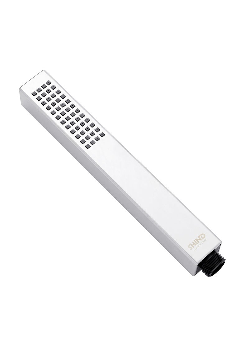 SHIND Slim Handheld Shower Head with High-Pressure Stream – Modern Square Design, Anti-Clog Nozzles, Chrome Silver Finish - Image 3