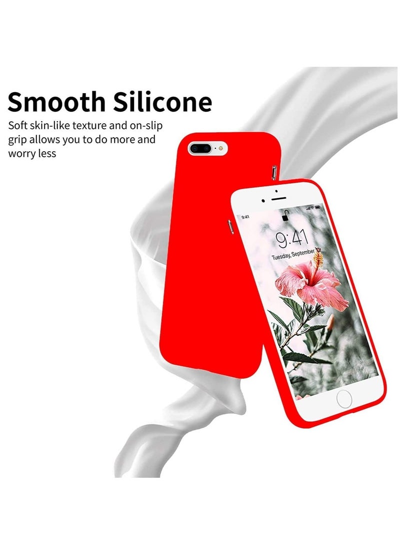 Raxoom case compatible with iPhone SE 2020/2022 iPhone 7 & iPhone 8 4.7 inch, Liquid Silicone Slim Protective Shockproof Phone Case Cover (RED) - Image 5