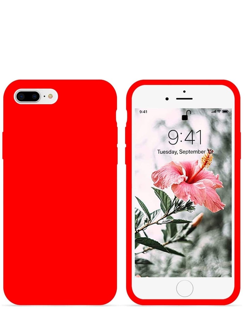 Raxoom case compatible with iPhone SE 2020/2022 iPhone 7 & iPhone 8 4.7 inch, Liquid Silicone Slim Protective Shockproof Phone Case Cover (RED) - Image 1