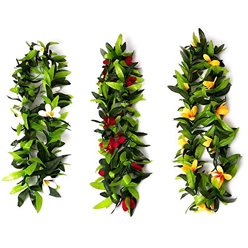 ZCMG 6 Pcs Hawaiian Leis Plumeria Hair Clips Luau Tropical Leaf Necklace Flower Barrettes Headpiece Women Garland Hair Pins Hairpins Hairclips Summer Beach Wedding Birthday Party Decorations Supplies - Image 5