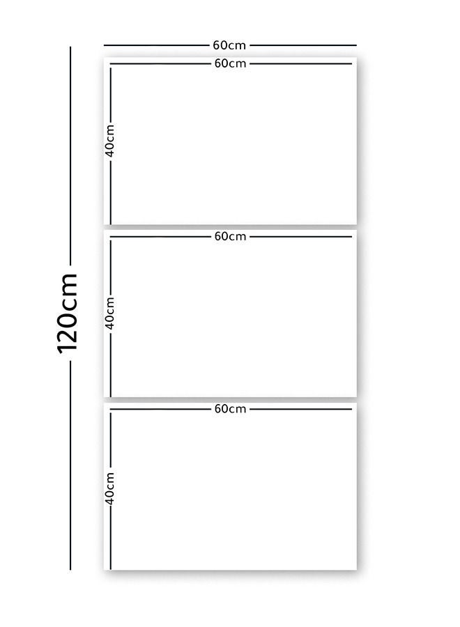Marktna Three Wall Panels 120x60cm with a Modern Design,Black Frame and a Transparent Acrylic Layer 0.5kg - Image 3