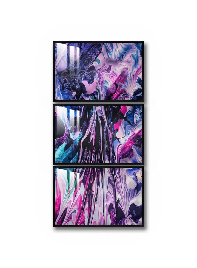 Marktna Three Wall Panels 120x60cm with a Modern Design,Black Frame and a Transparent Acrylic Layer 0.5kg - Image 2