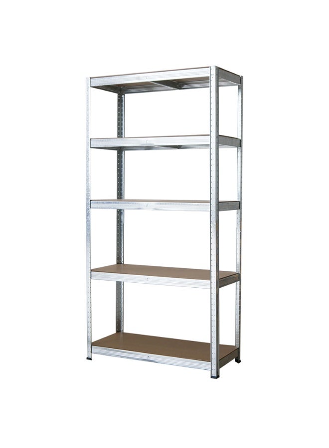 DubaiGallery 5-Tier Boltless Metal Shelving Unit – Industrial-Grade Steel Rack with MDF Boards – Multipurpose Storage for Home, Office, or Warehouse – Adjustable Shelves – Dimensions: 86 x 36 x 183 cm – Sturdy, Rust-Resistant Frame - Image 2