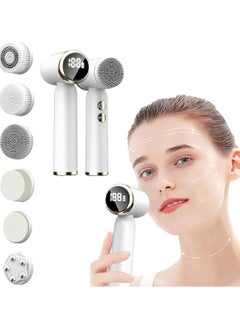 SOLARAE 6 in 1 Electric Powered Facial Cleansing Brush, IPX6 Waterproof Facial Brush, 3 Speed Levels, Face Pore Cleaner with 6 Brush Heads  - Image 1