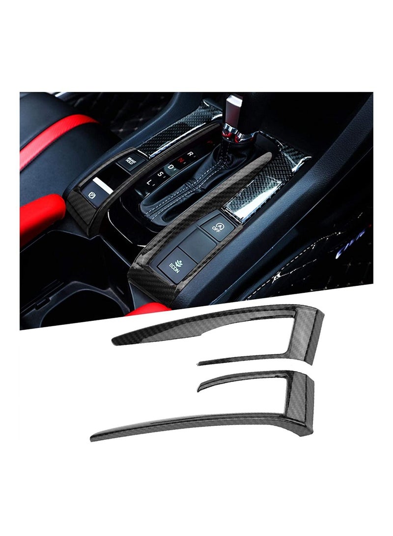 Generic Gear Shift Cover Interior Frame Car Central Control Panel Cover Trim for Honda Civic Carbon Fiber - Image 2