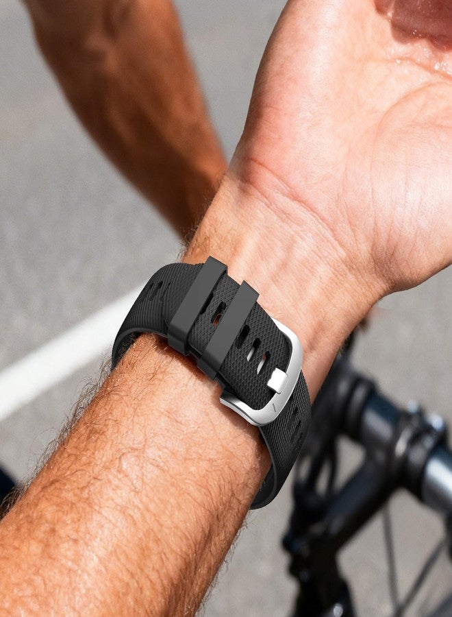 سوار ساعة Garmin Forerunner 255/265، مقاس 22 مم، متوافق مع ساعات Garmin Vivoactive 4/Venu 3/Venu 2 (أسود، 18 مم) - Image 5