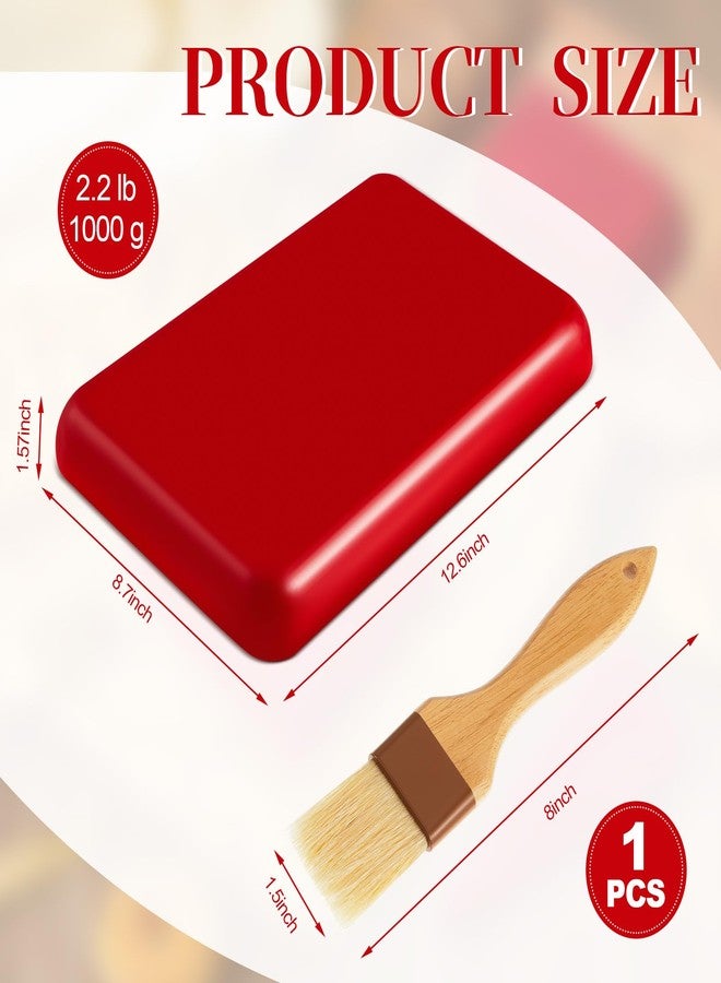 Heigble Cheese Wax Block 2.2 lb Red Wax for Cheese Making Brush for Long Term Storage, for a Variety of Different Types Preserve Refined, Melting Point 70 Degrees Celsius - Image 2