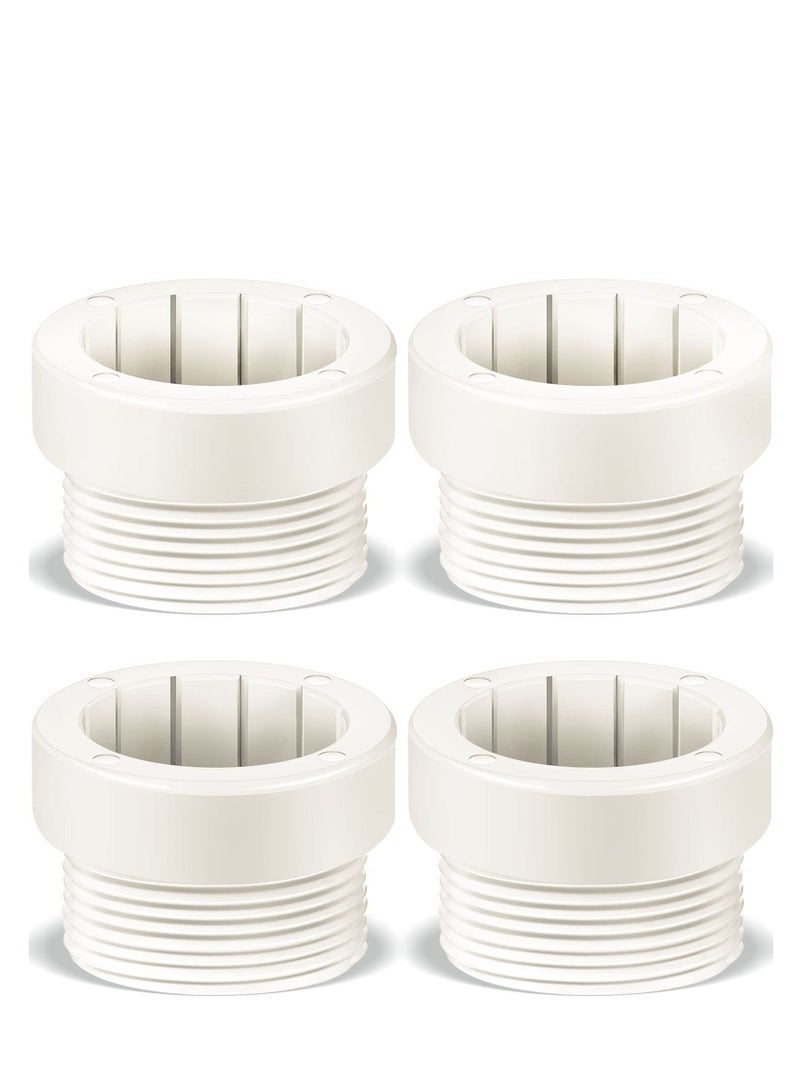 Excefore Pool Umbrella Stabilizer Adapter, Pool Umbrella Threaded Adapter Sleeves, Umbrella Pole Stabilizer, for Outdoor Patio Deck 1 3/4" Umbrellas Insert (White) - Image 1