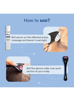Man Matters Advanced Beard&Hair Serum Roll On 25Ml With Derma Roller 0.5 Mm|Redensyl,Anagain,Aminexil&Rosemary|Reactivates Hair Cells,Improves Beard&Hair Density&Promotes Thicker Growth, 50 Grams  - Image 4