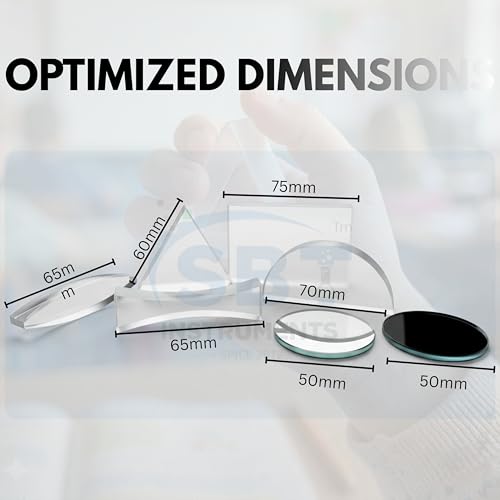 SBT INSTRUMENTS Acrylic Optic Lens Set 8 PCS for Ray Box | Physics Optics Experiment Kit | Light Reflection & Refraction Science Activity Set | STEM Educational Tool - Image 4