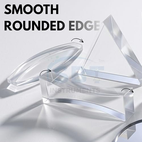 SBT INSTRUMENTS Acrylic Optic Lens Set 8 PCS for Ray Box | Physics Optics Experiment Kit | Light Reflection & Refraction Science Activity Set | STEM Educational Tool - Image 5
