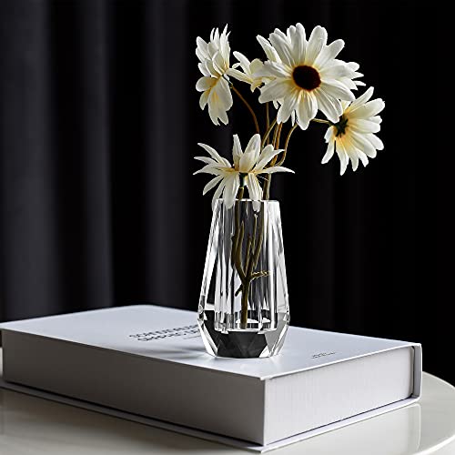 kitCom Flower Vase, Modern Mini Crystal Vase, Lead-Free Flower Vase, European Crafted for Table, Home Decoration, Wedding or Luxury Gifts, 2.4 x 2.4 x 4 Inches - Image 2