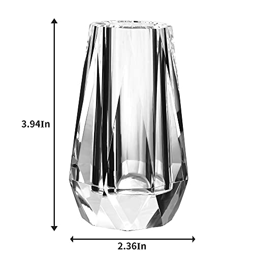 kitCom Flower Vase, Modern Mini Crystal Vase, Lead-Free Flower Vase, European Crafted for Table, Home Decoration, Wedding or Luxury Gifts, 2.4 x 2.4 x 4 Inches - Image 5