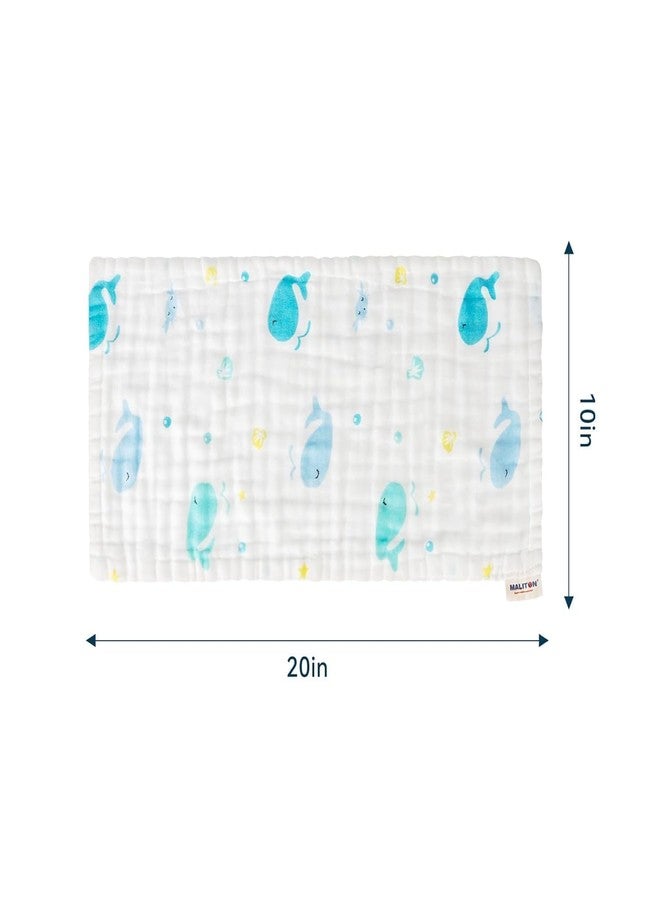 TEDDYIFY Muslin Baby Burp Cloths 6 Pack Large 20''x10'' 100% Cotton Burp Rags Absorbent and Soft 6 Layers Muslin Cloth Baby Essentials for Newborn(Assorted Prints) (8) - Image 2