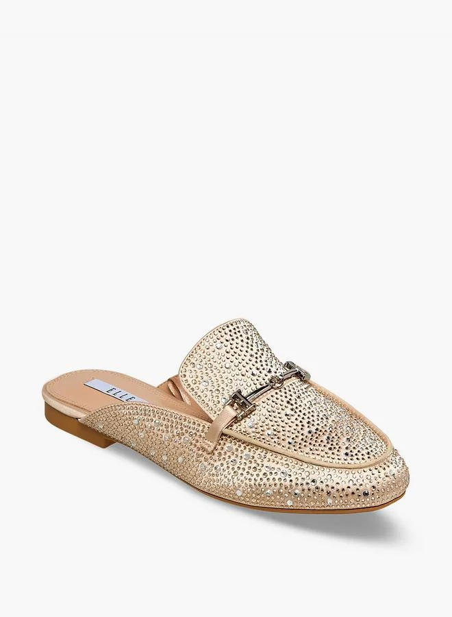 ELLE Women Embellished Slip-On Mules
