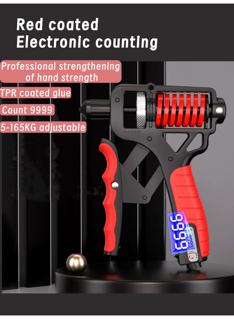 Loucky Grip Strength Trainer, Upgrades  Hand Grip Exerciser Strengthener with Adjustable Resistance(5-165kg), Digital Counter, Dual-Layer Carbon Steel Spring & Anti-Slip Ergonomic Handle | Professional Forearm Trainer for Strength - Image 3