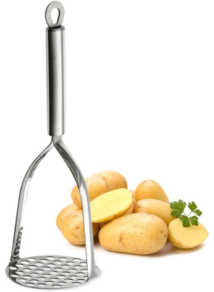 Potato Masher ricer with Broad and Ergonomic for smooth Mashed Potatoes, Vegetables and Fruits - Image 1