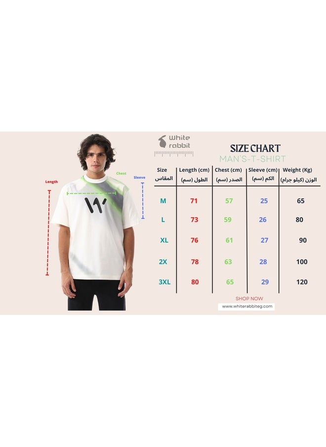 WHITE RABBIT Gradient Self Patterened T-Shirt  - Image 5