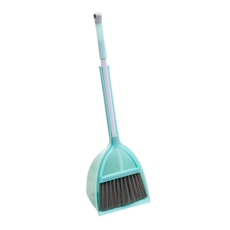 Xifando Mini Broom with Dustpan for KidsLittle Housekeeping Helper Set Light Blue