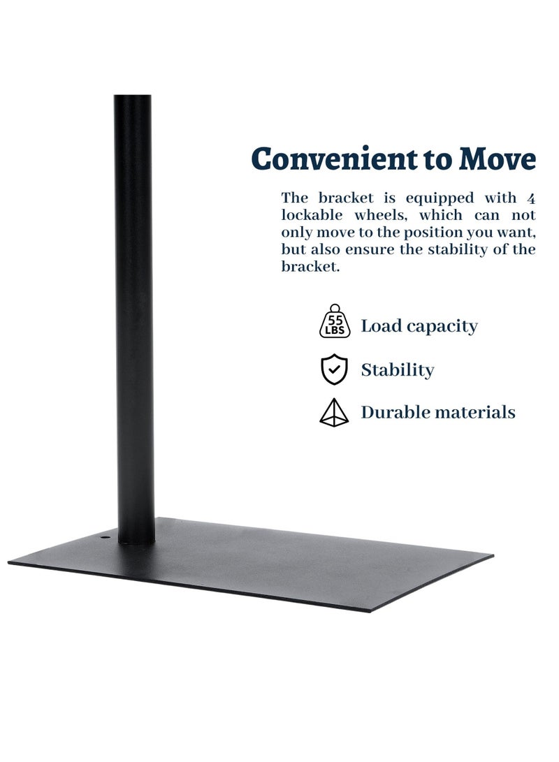 شو وو حامل أرضي للتلفزيون مع حامل قابل للإمالة وحامل تلفزيون VESA مع ارتفاع قابل للتعديل ودوار 360 درجة، حامل تلفزيون على الأرض من 12 إلى 42 بوصة، موفر للمساحة لزاوية غرفة النوم وغرفة المعيشة - Image 4