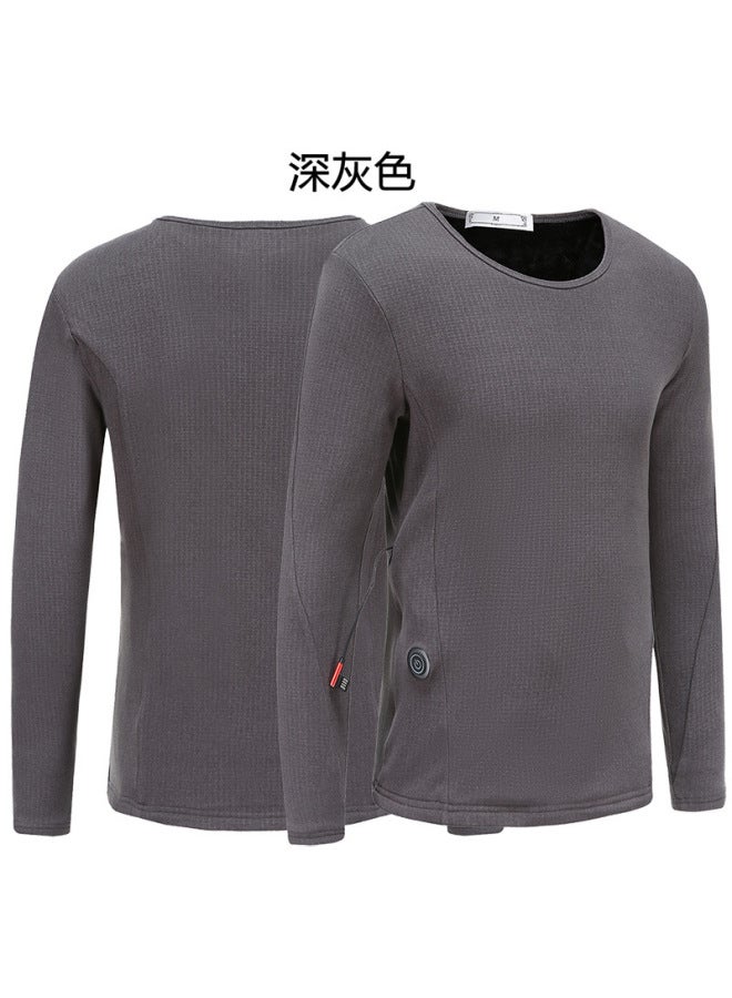 Winter Fleece-lined Thickened Heating Clothes Electric Heating Warm Top Men's And Women's Hot Smart Usb Charging Clothes