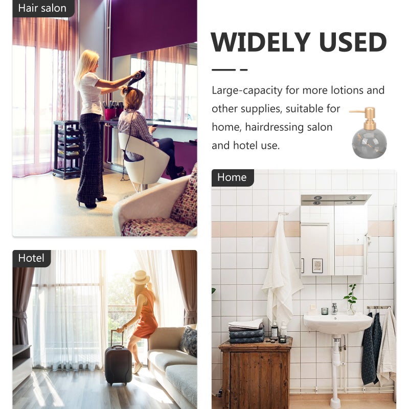 Pump Bottle Simple Ceramic Storage Bottle Shampoo Shower Gel Bottle - Image 4
