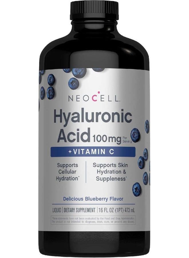 Neocell Hyaluronic Acid Blueberry Liquid 50mg 16 Oz | Advanced Formula for Skin Hydration & Suppleness - Image 1