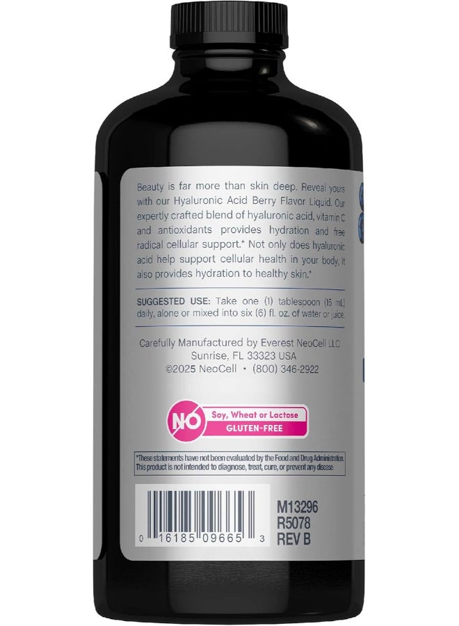 Neocell Hyaluronic Acid Blueberry Liquid 50mg 16 Oz | Advanced Formula for Skin Hydration & Suppleness - Image 4