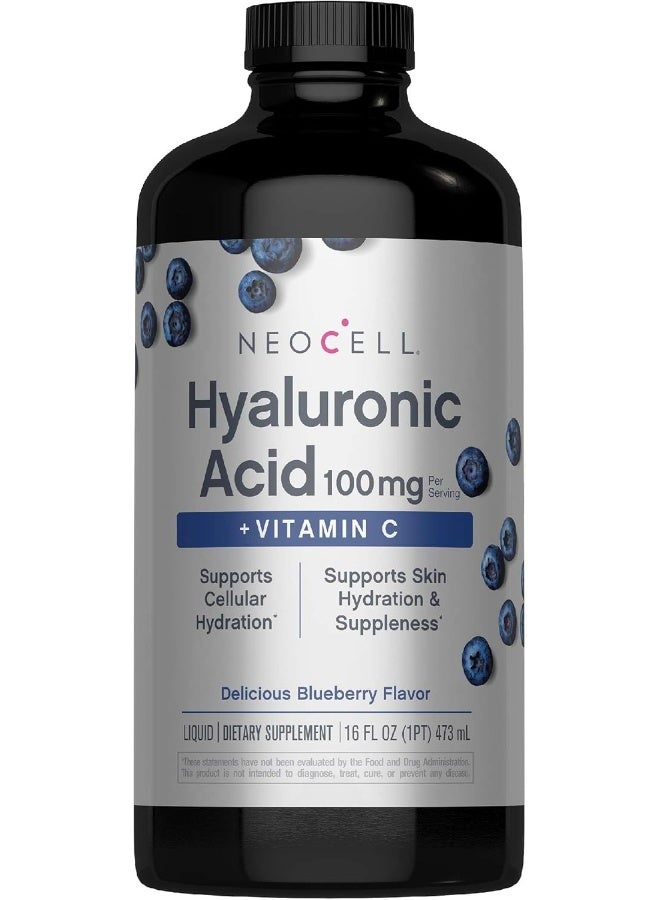Neocell Hyaluronic Acid Blueberry Liquid 50mg 16 Oz - Image 1
