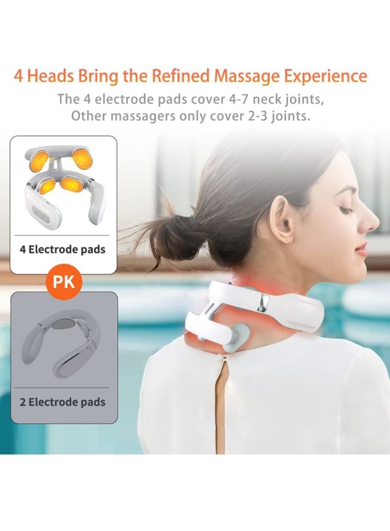 SYOSI Neck Massager, Deep Tissue 3D Kneading with Heat, Smart Portable Neck Massager Usb Rechargeable for Neck, Back, Shoulder, Foot and Legs, Home and Car Massage Comfort Gift - Image 2